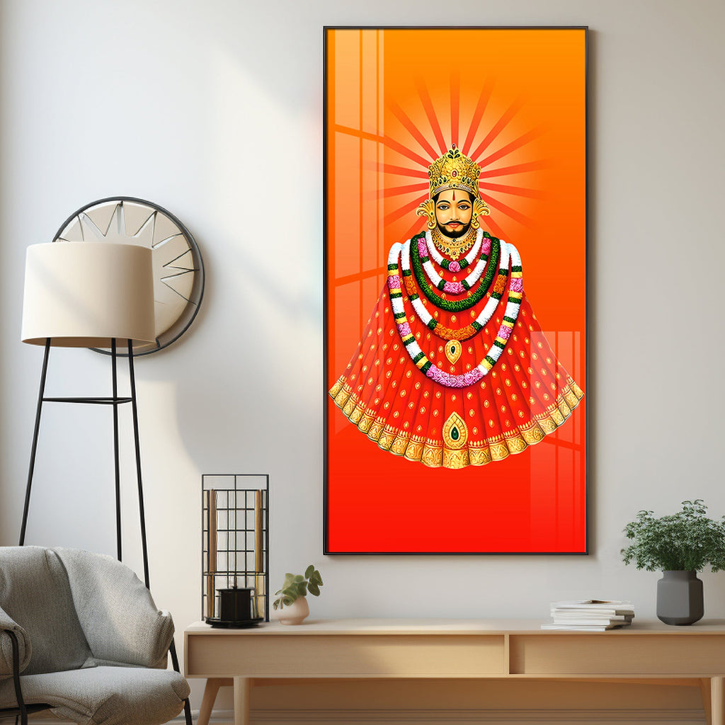 Khatu Shyam Ji Premium Acrylic Vertical Wall Art