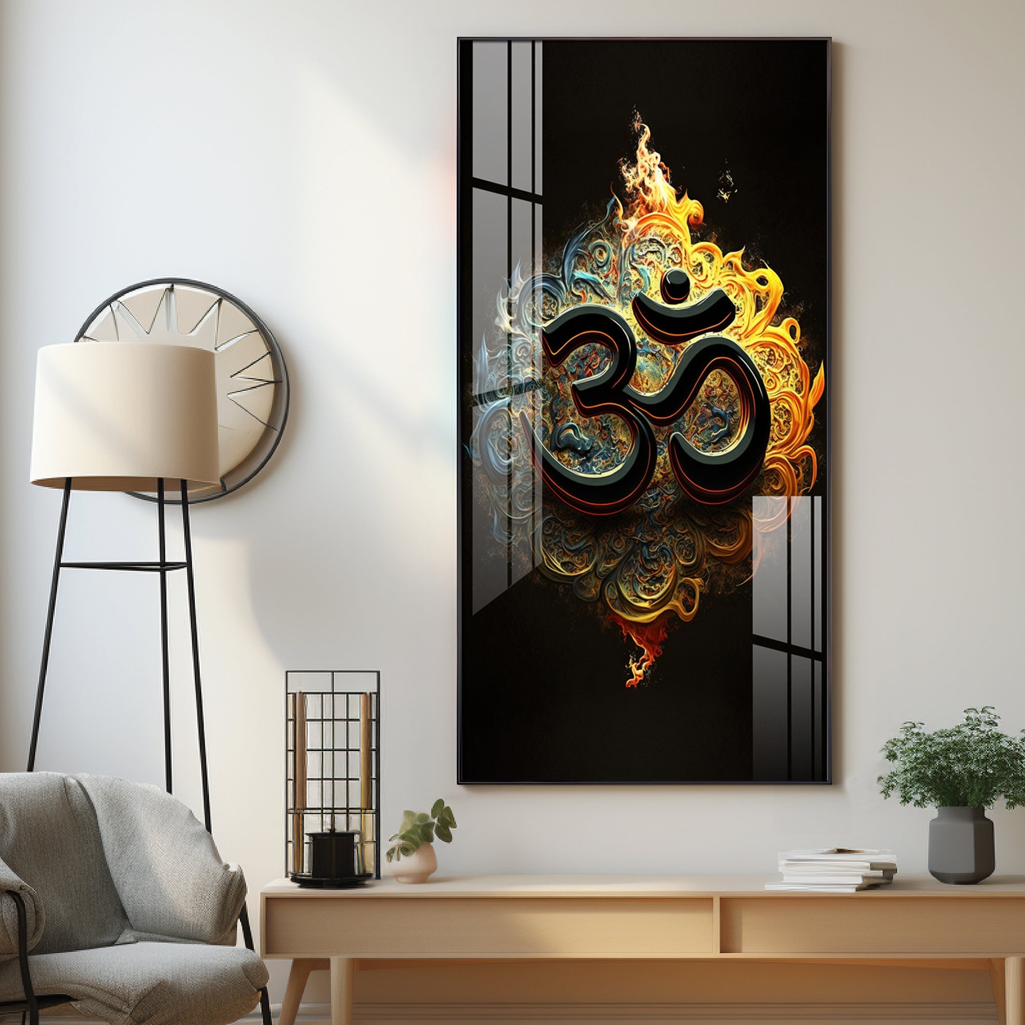 Spiritual OM Premium Acrylic Vertical Wall Art