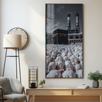 Muslim Pilgrimage Premium Acrylic Vertical Wall Art