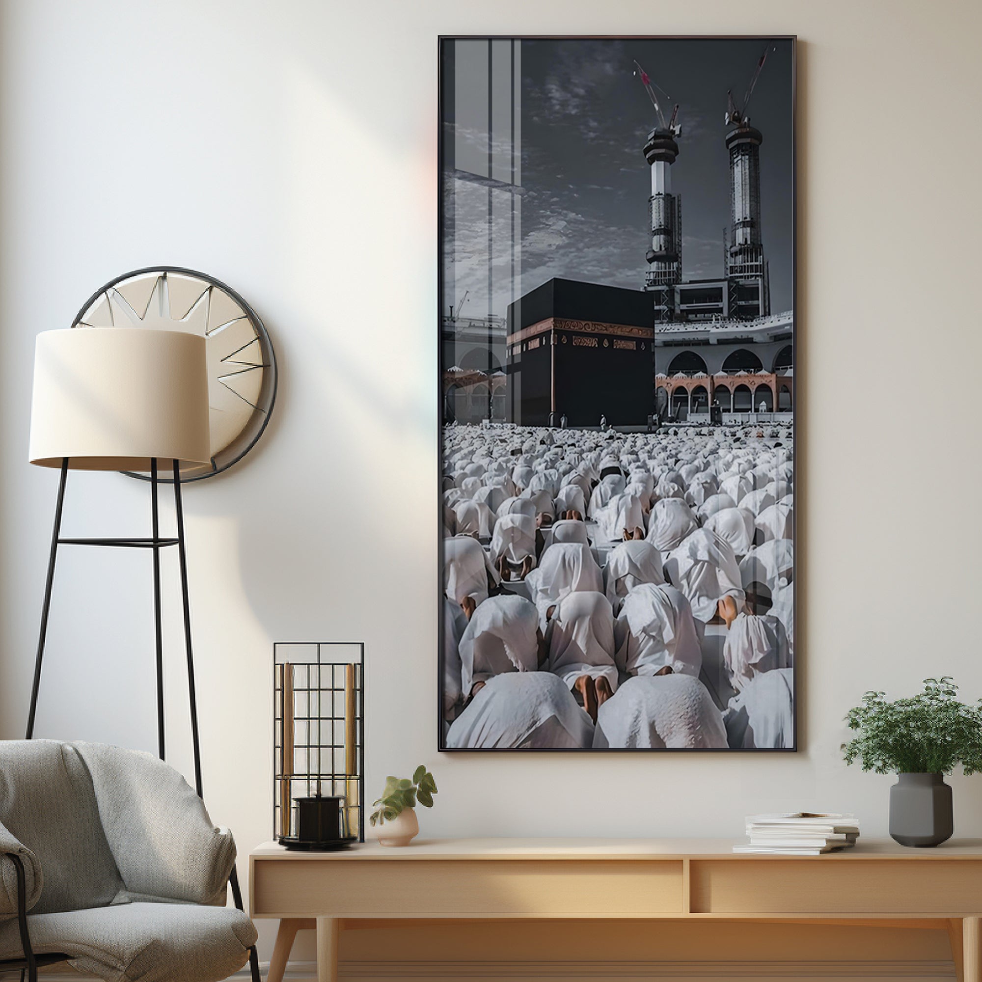 Muslim Pilgrimage Premium Acrylic Vertical Wall Art