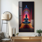 Powerful Buddha Premium Acrylic Vertical Wall Art