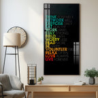 Think Positively Premium Acrylic Vertical Wall Art