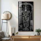 Tirupati Balaji In Charcoal & Graphite Finish Premium Acrylic Vertical Wall Art