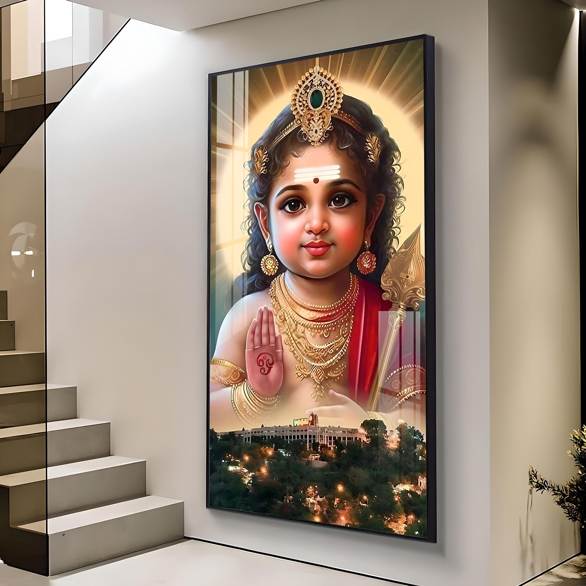 Lord Muruga Premium Acrylic Vertical Wall Art