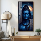 Divine Shiva Premium Acrylic Vertical Wall Art