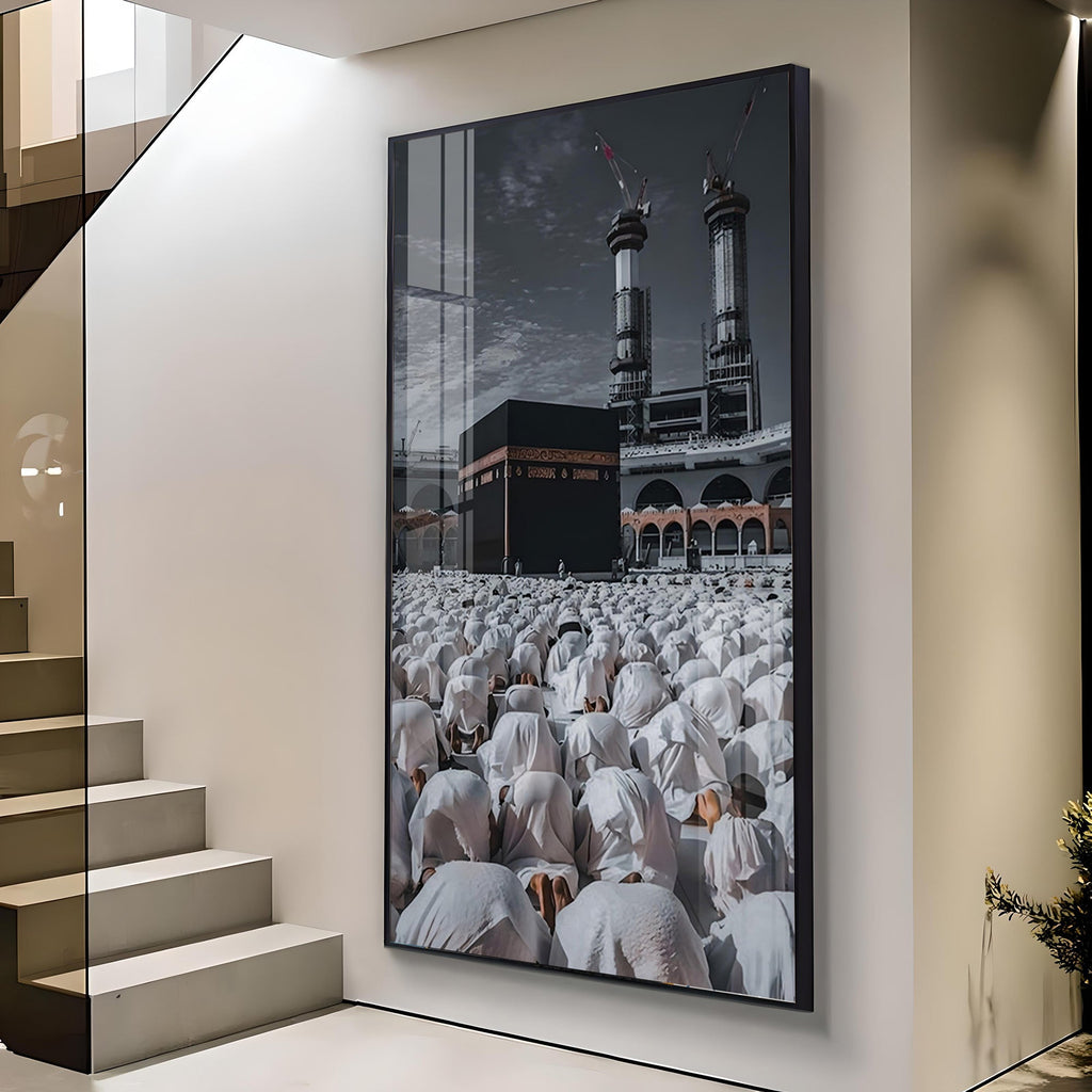 Muslim Pilgrimage Premium Acrylic Vertical Wall Art