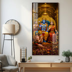 Devotion Of Hanuman Premium Acrylic Vertical Wall Art