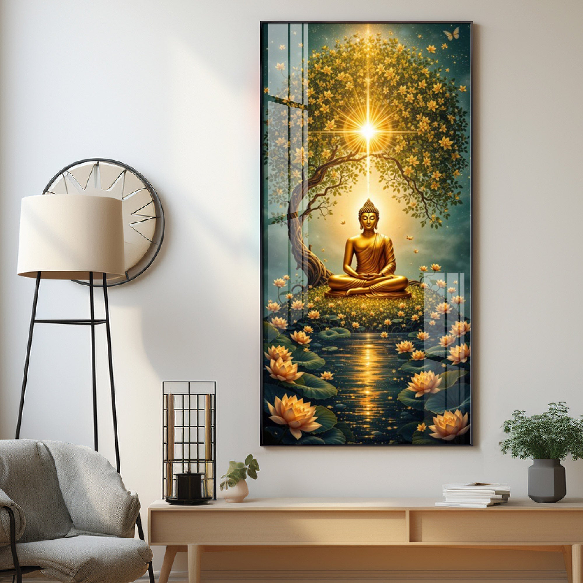 Buddha Harmony Haven Premium Acrylic Vertical Wall Art