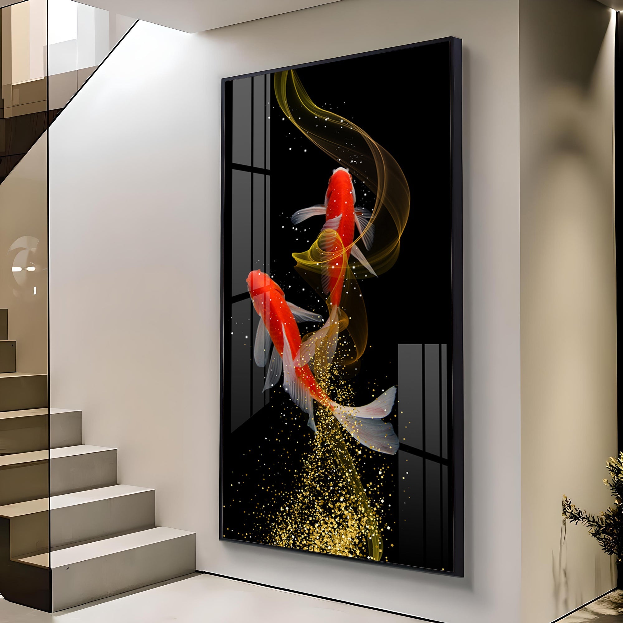 Rare Lucky Fish Premium Acrylic Vertical Wall Art