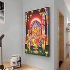 Lakshmi Narasimha Premium Acrylic Vertical Wall Art