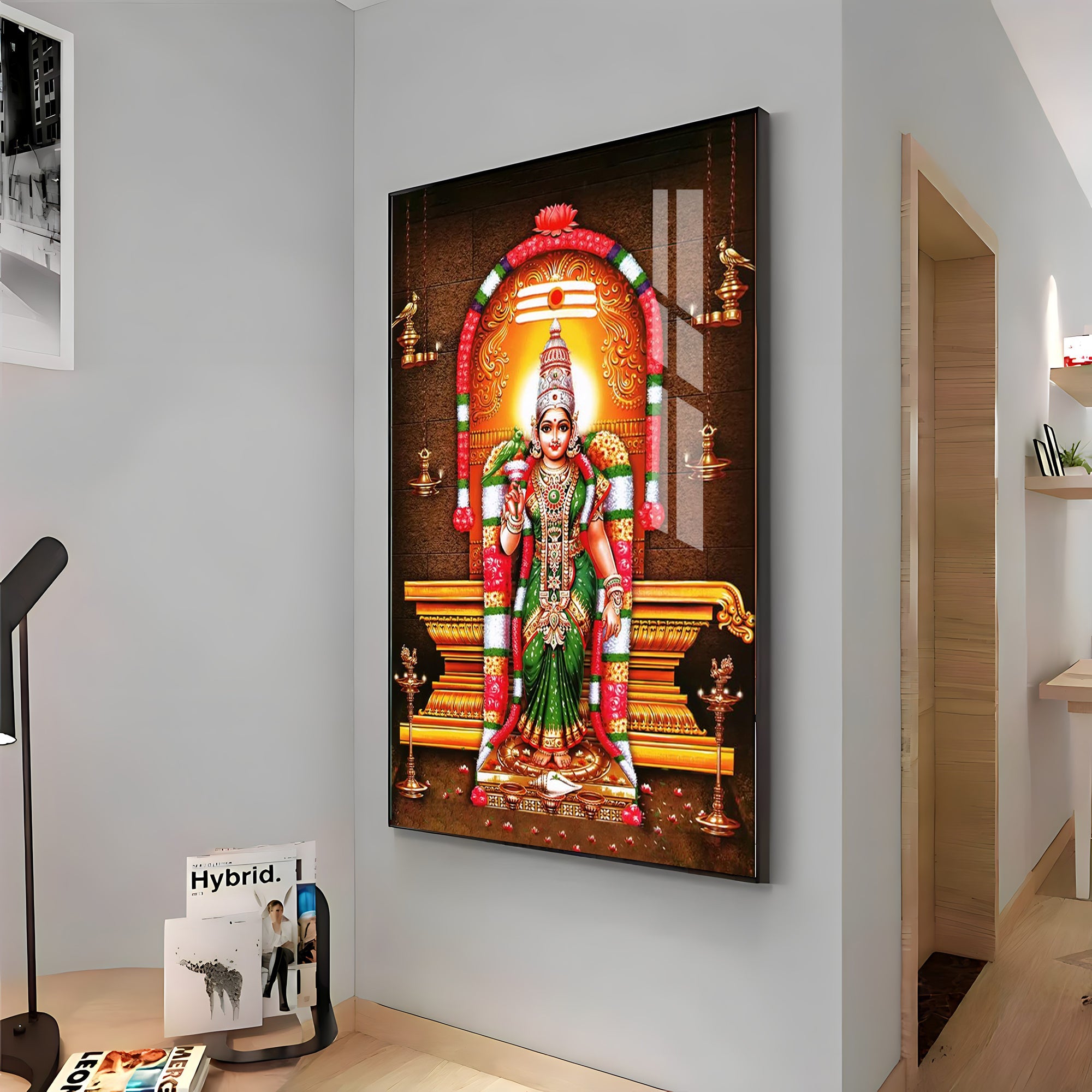 Goddess Meenakshi Amman Premium Acrylic Vertical Wall Art