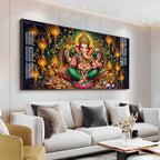 Lord Ganesha Radiance Premium Acrylic Horizontal Wall Art