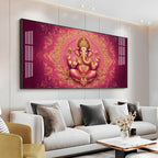 Lord Ganesha Giving Blessing Premium Acrylic Horizontal Wall Art