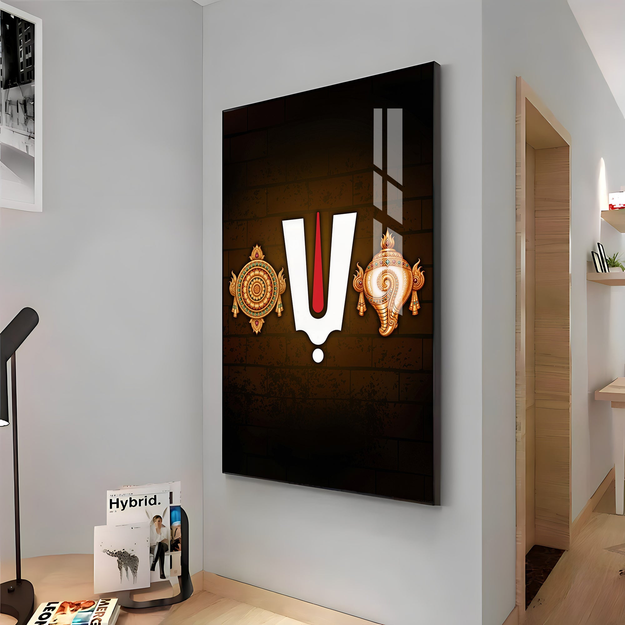 Tirupati Balaji Tilak Premium Acrylic Vertical Wall Art