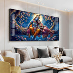 Krishna and His Beloved Premium Acrylic Horizontal Wall Art
