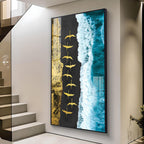 Ocean Waves Premium Acrylic Vertical Wall Art