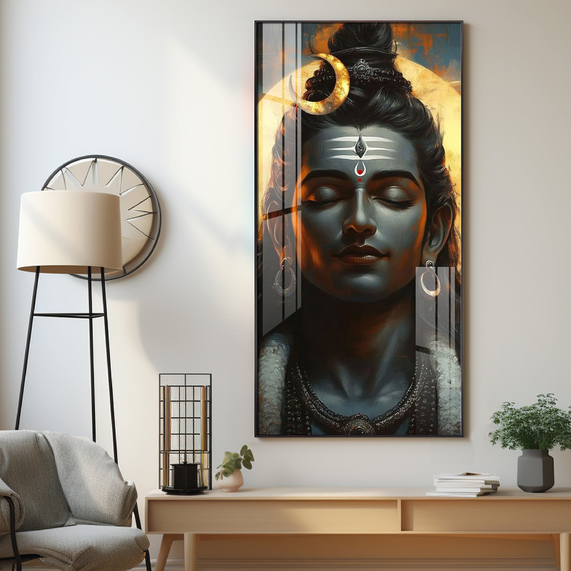 Shiva's Embrace Premium Acrylic Vertical Wall Art