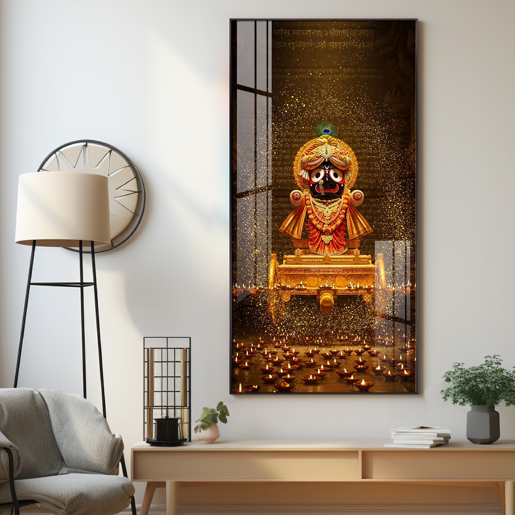 Majestic Jaggannath Premium Acrylic Vertical Wall Art