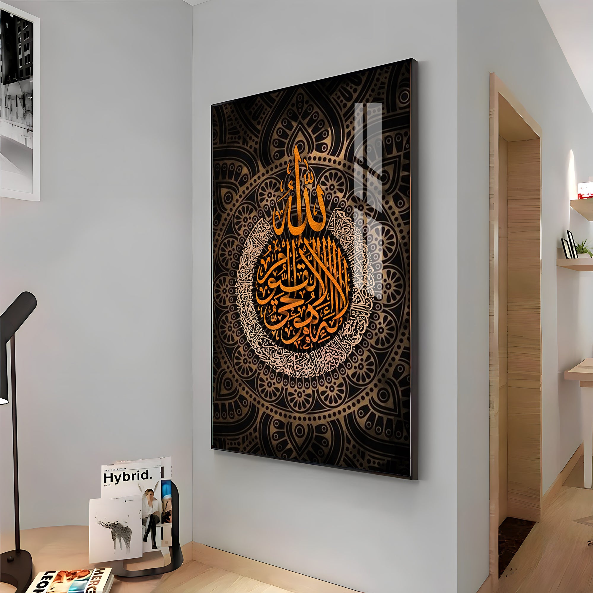 Arabic Home Decor Premium Acrylic Vertical Wall Art