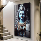 Shiv Shambhu Premium Acrylic Vertical Wall Art