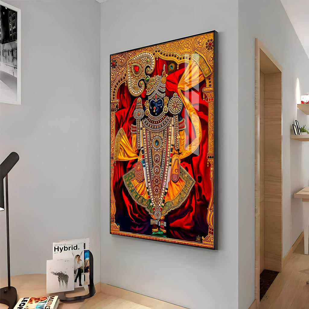 Dwarkadhish Premium Acrylic Vertical Wall Art