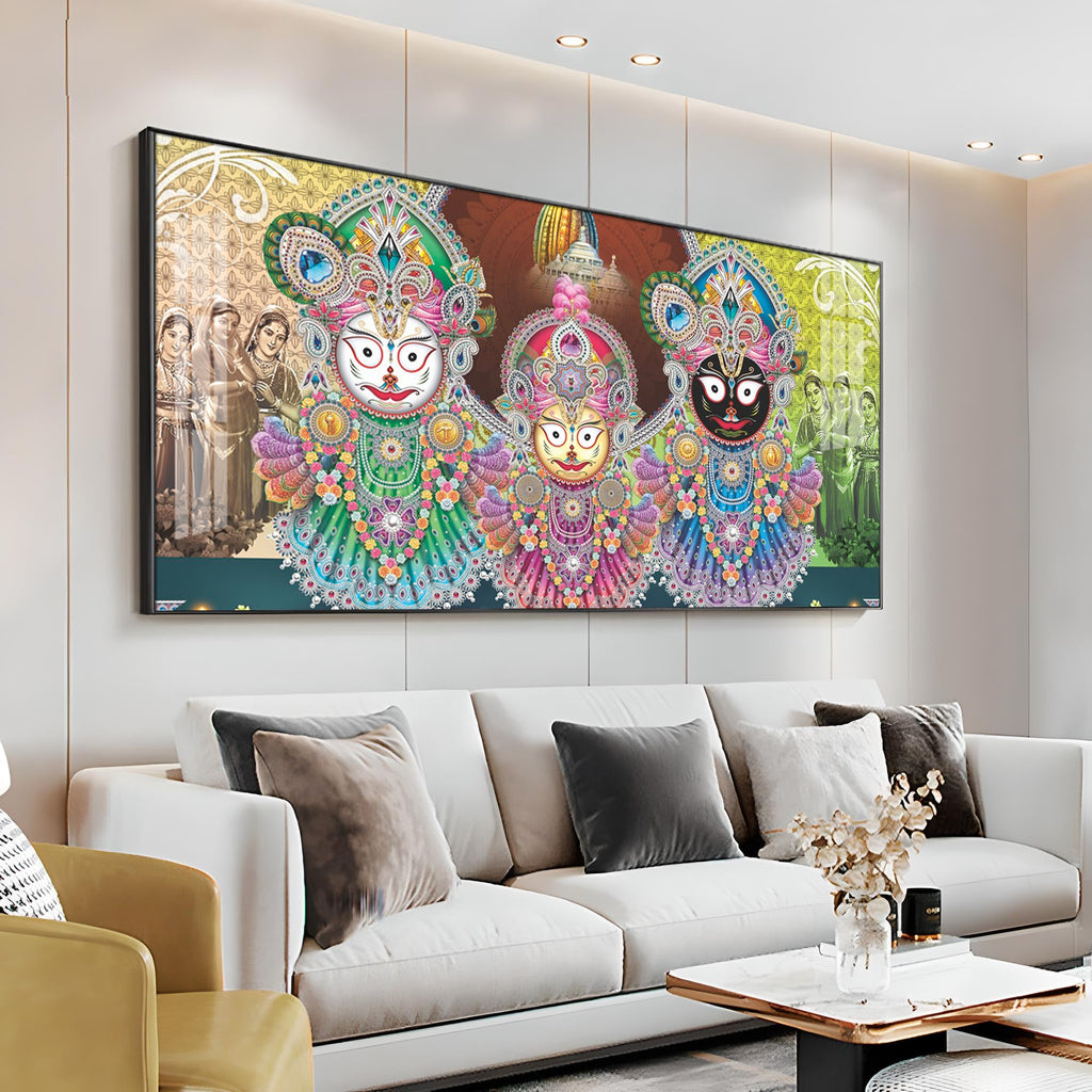 Jay Jagannatha Swami Premium Acrylic Horizontal Wall Art