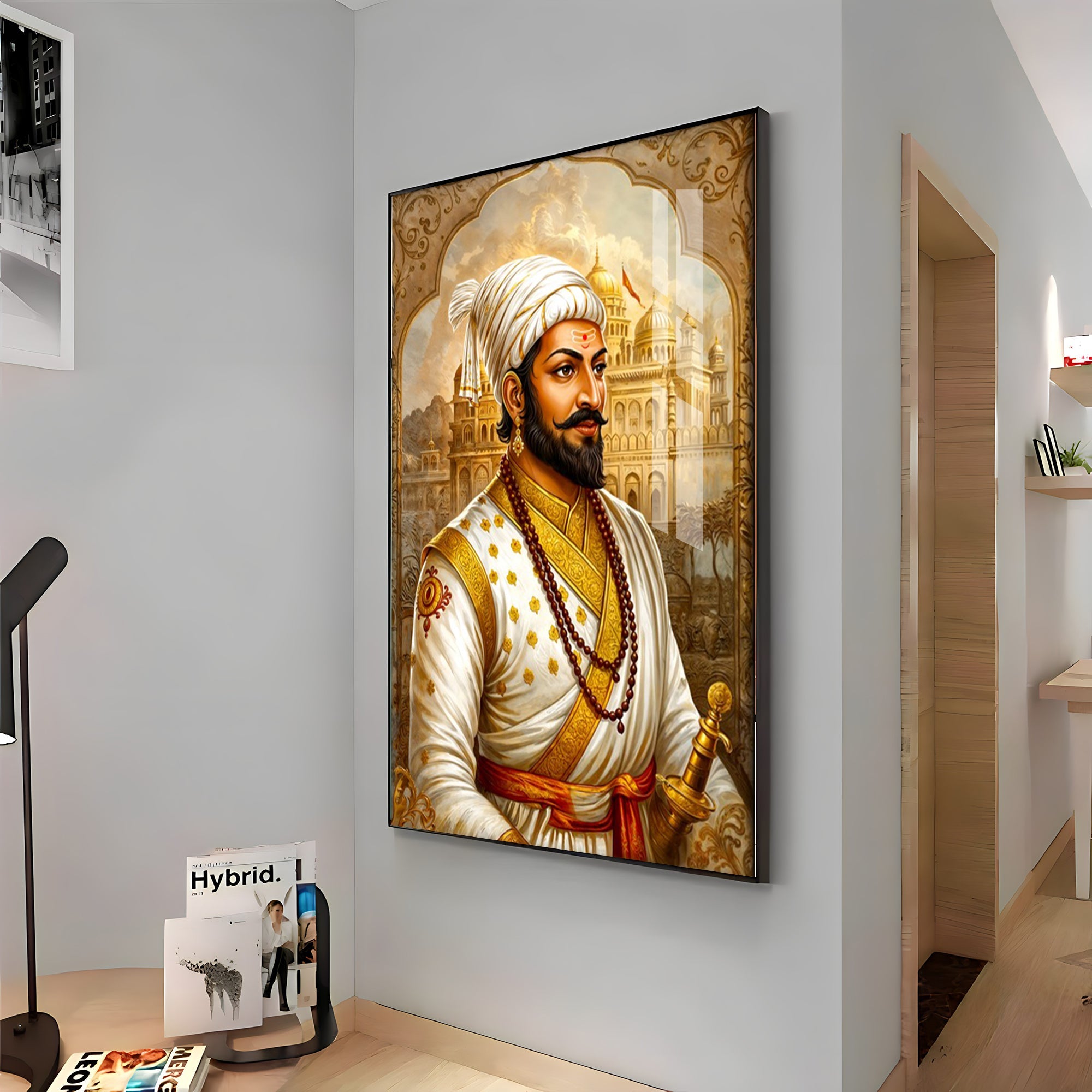 Chhatrapati Shivaji Maharaj Ji Premium Acrylic Vertical Wall Art
