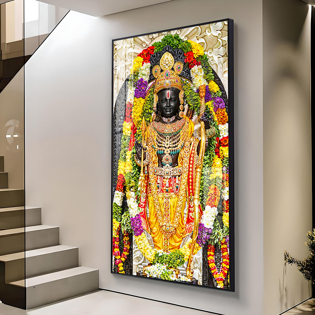 Lord Rama Portray Premium Vertical Wall Art