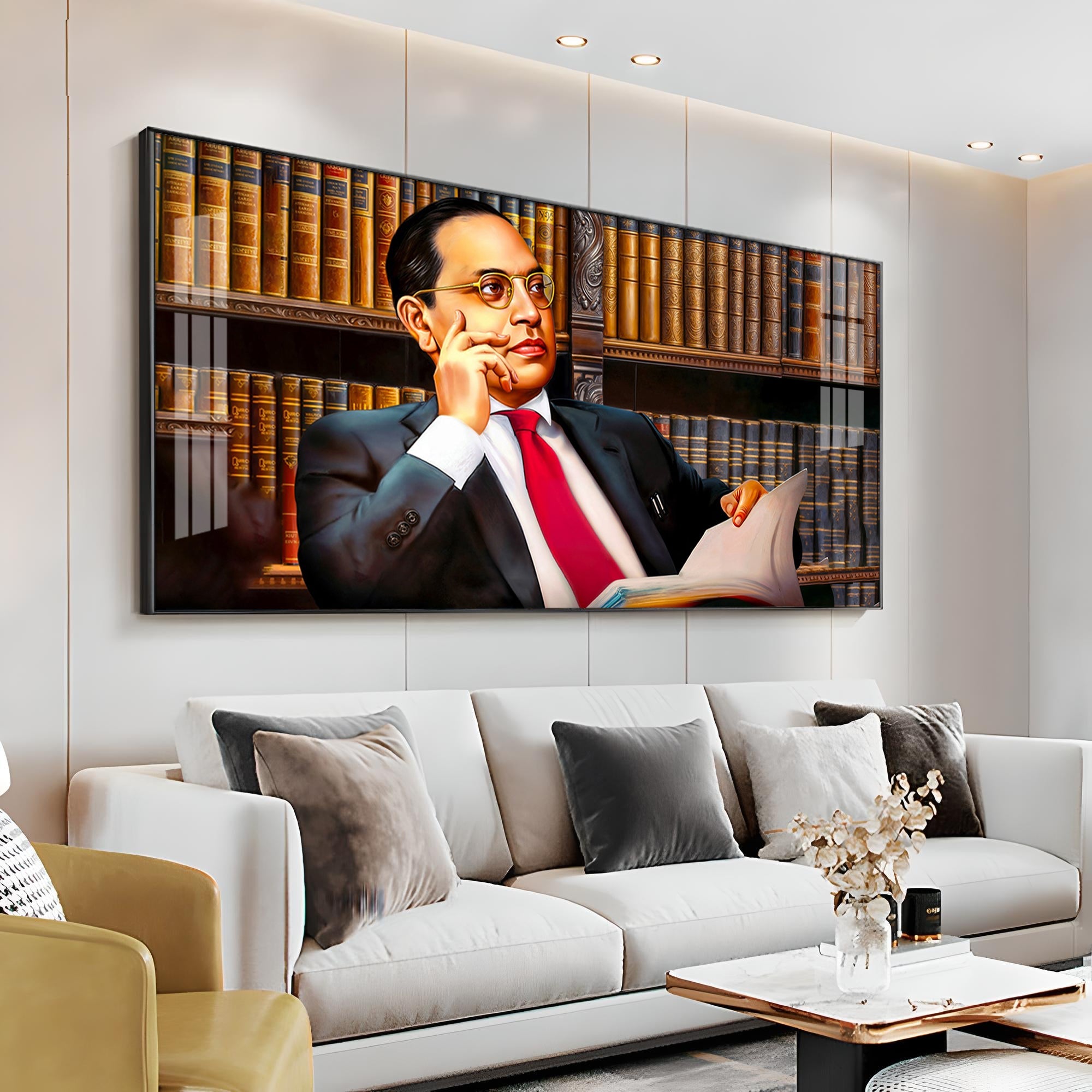 Dr. B.R. Ambedkar Portray Premium Acrylic Horizontal Wall Art