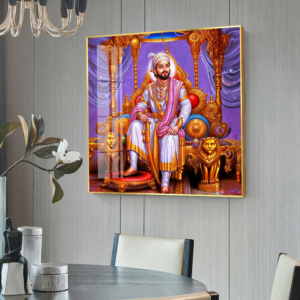 Shivaji Maharaj The Royal Premium Acrylic Square Wall Art