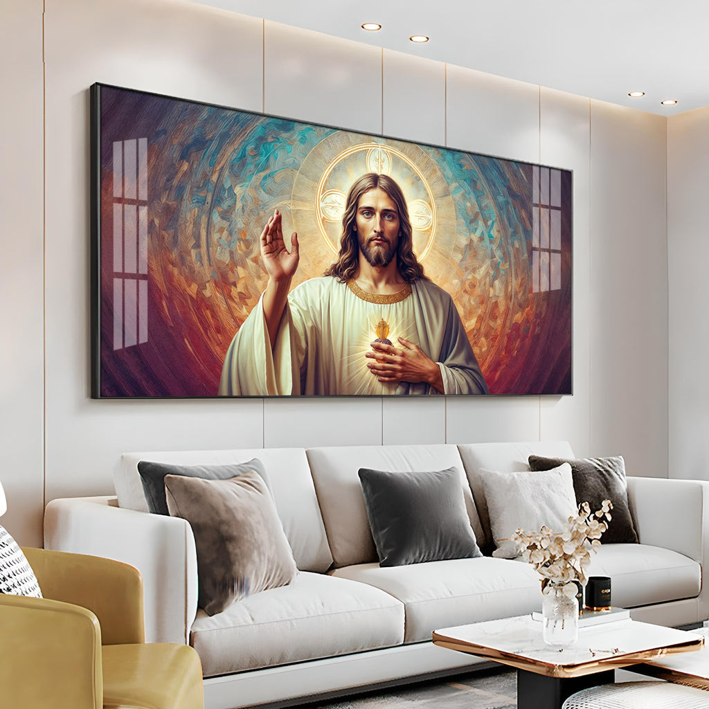 Jesus Blessings Premium Acrylic Horizontal Wall Art
