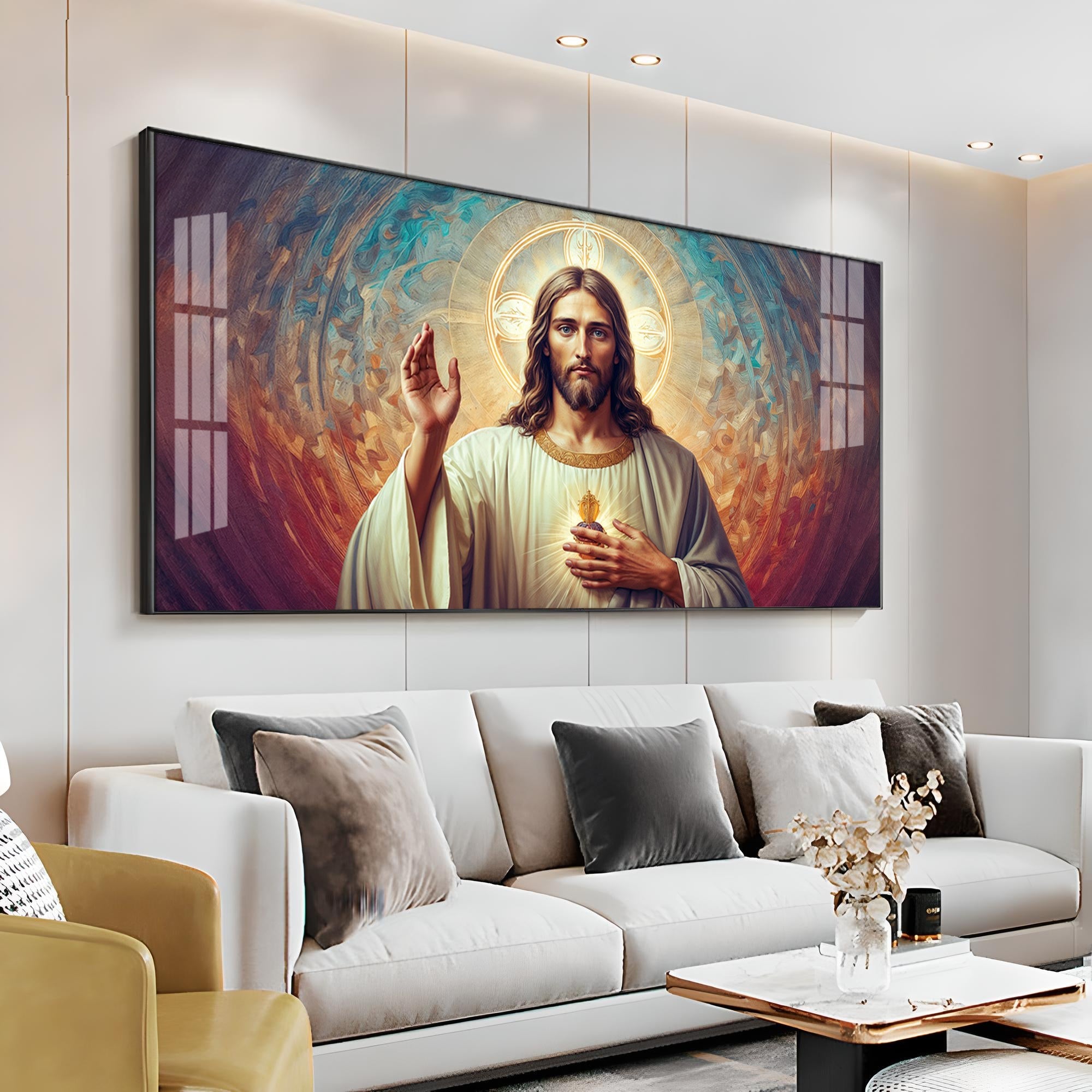Jesus Blessings Premium Acrylic Horizontal Wall Art