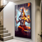 Har Har Mahadev Premium Acrylic Vertical Wall Art