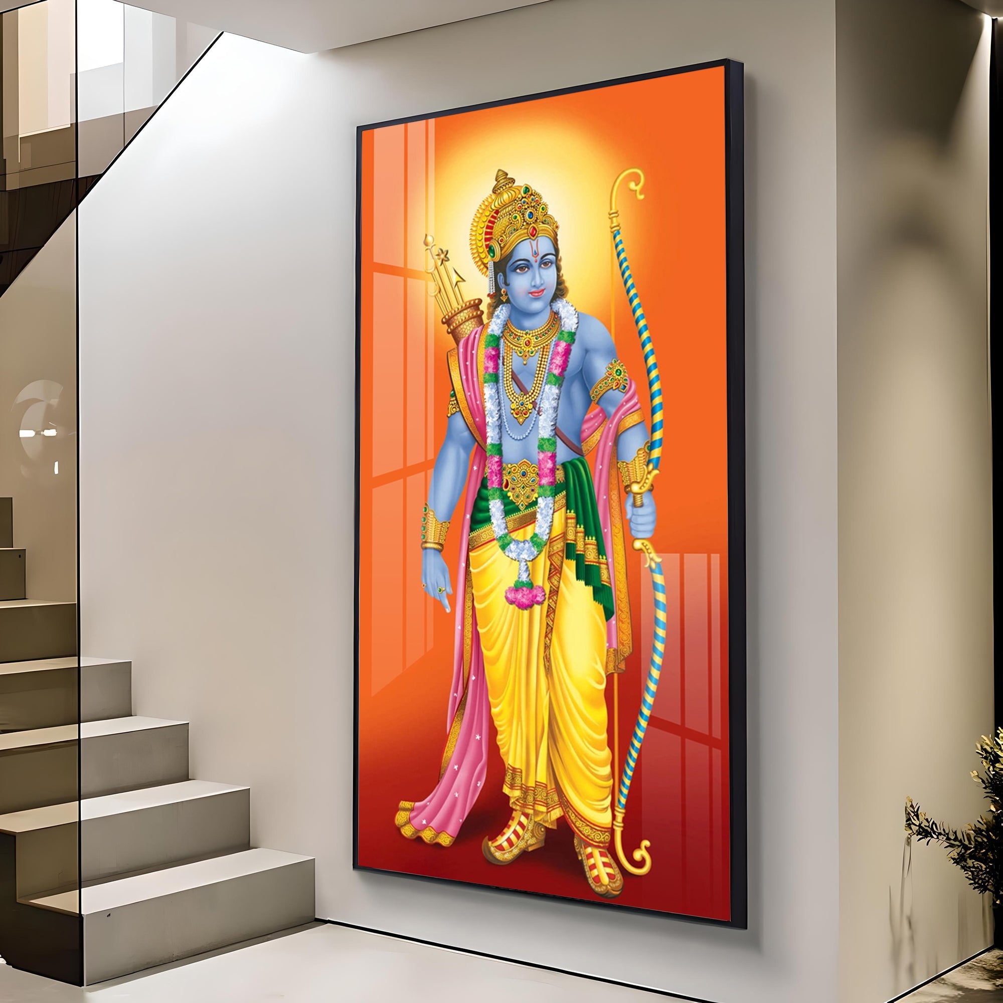 Lord Shri Ram Premium Acrylic Vertical Wall Art