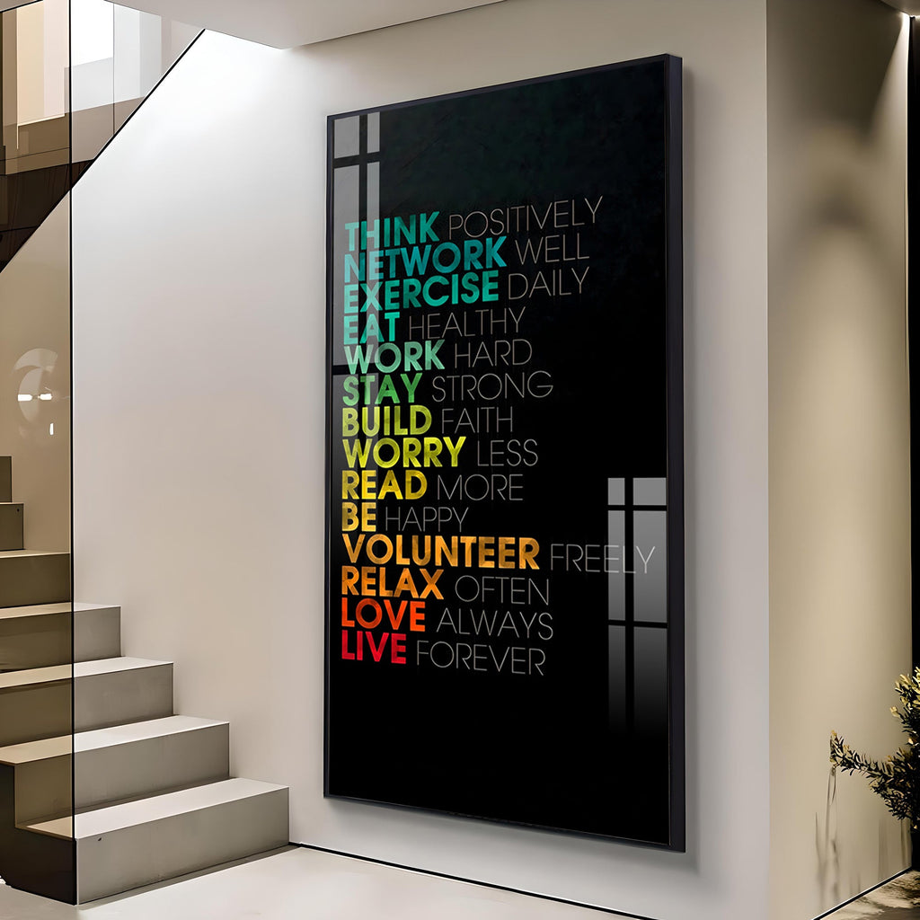 Think Positively Premium Acrylic Vertical Wall Art
