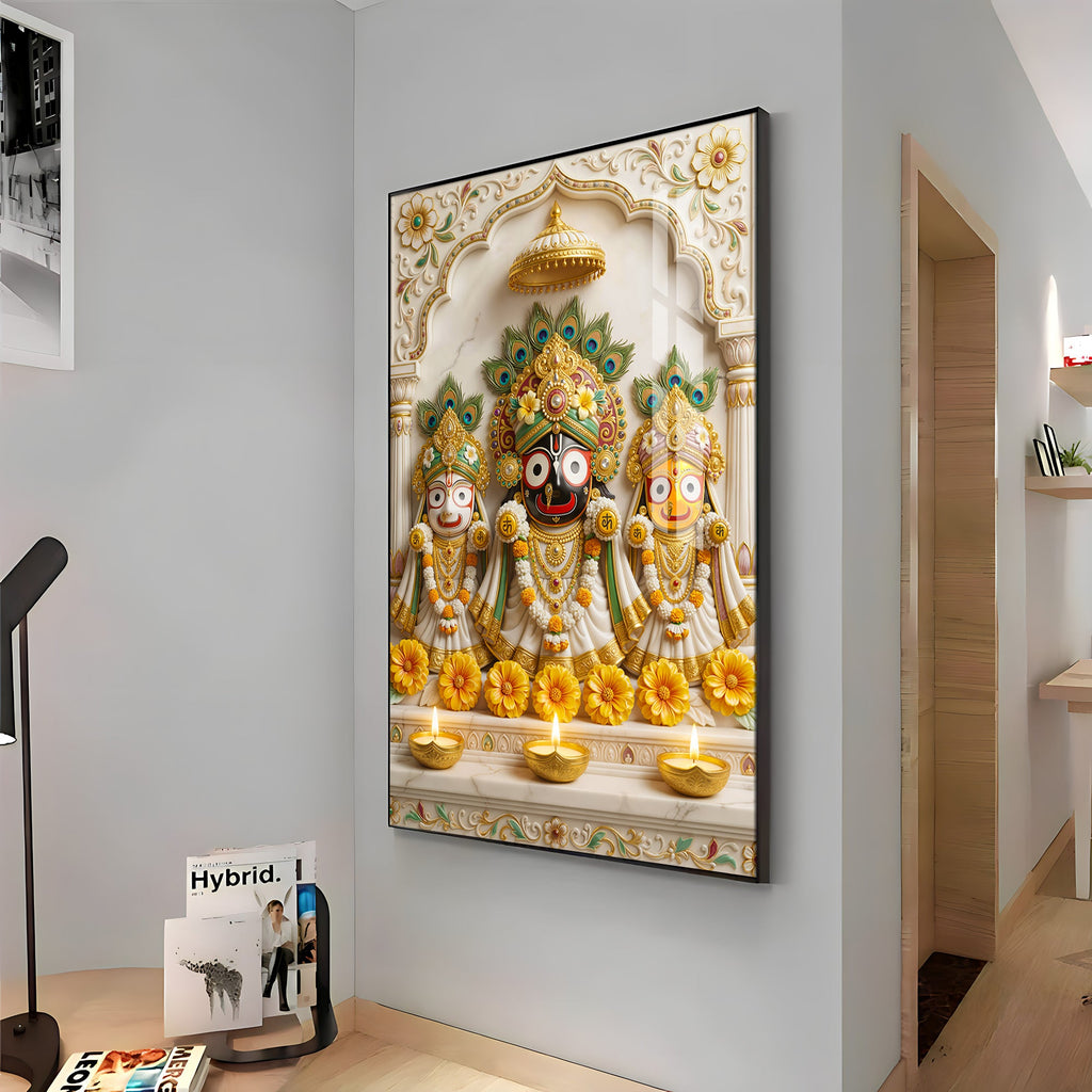 Shri Jagannath Bhagwan Premium Acrylic Vertical Wall Art