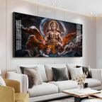Ethereal Guardian Hanuman Premium Acrylic Horizontal Wall Art