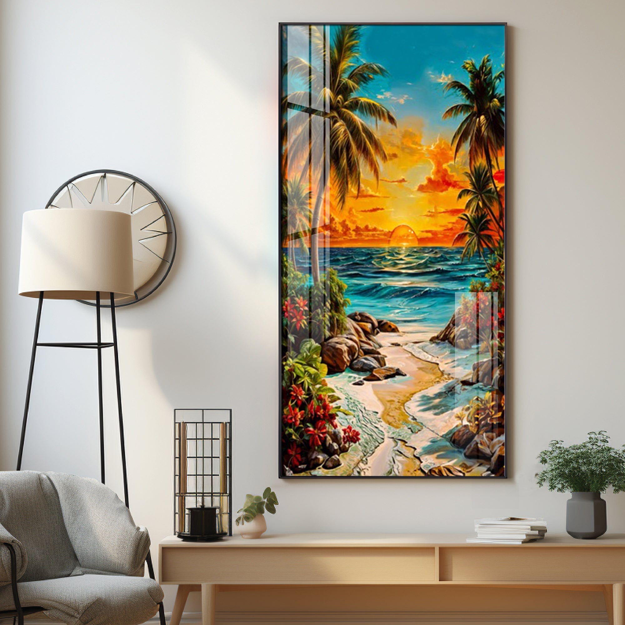 Coastal Bliss Premium Acrylic Vertical Wall Art