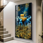 Elephant & Leaf Premium Acrylic Vertical Wall Art