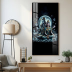 Majestic Shiva And Shakti Premium Acrylic Vertical Wall Art