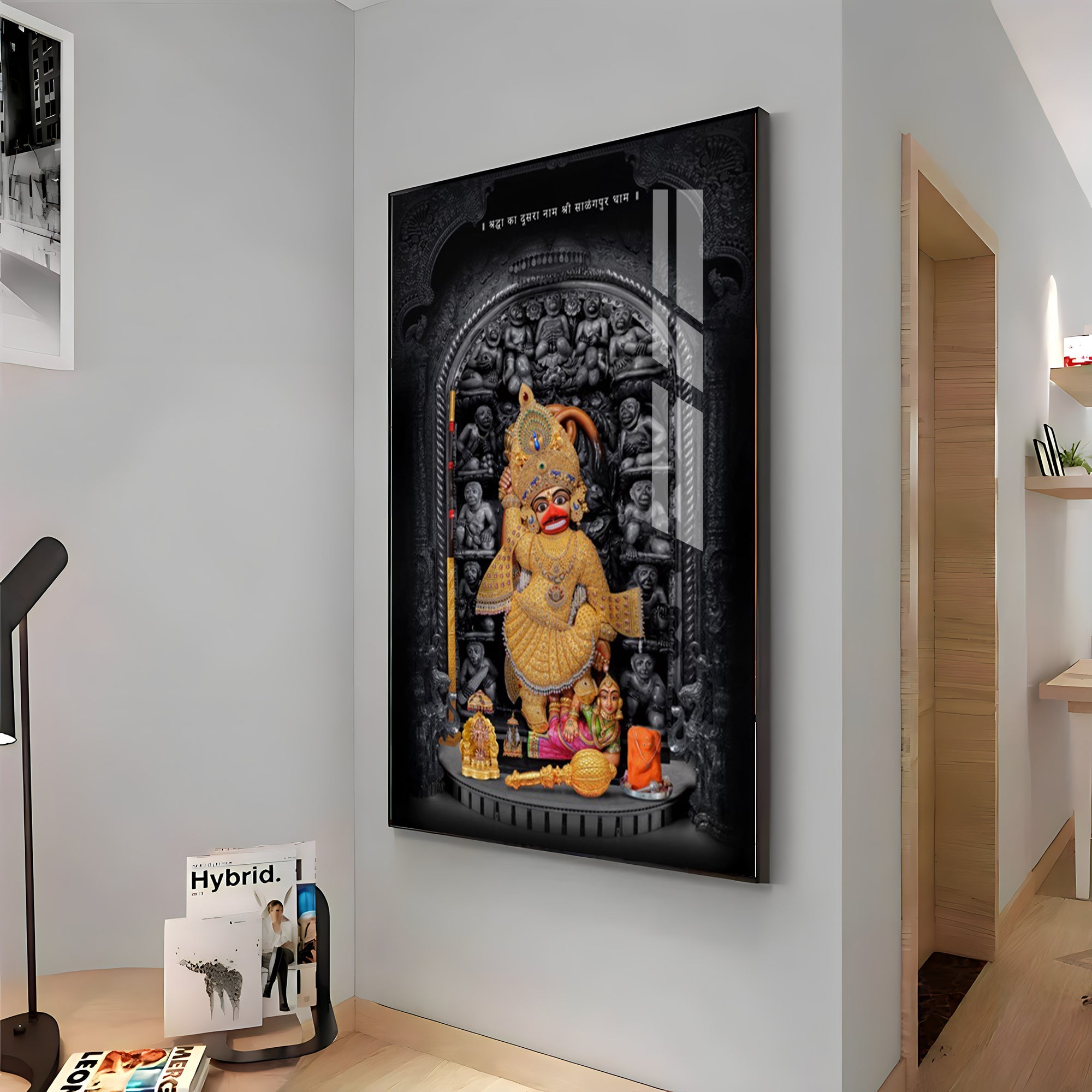 Dev Hanumanji Premium Acrylic Vertical Wall Art