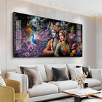 Radha & Krishna Masterpiece Premium Acrylic Horizontal Wall Art