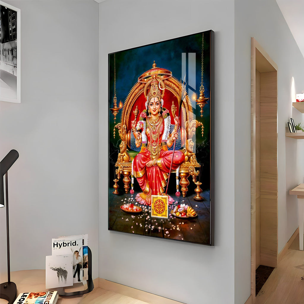 God Lalita Sahasranamadess Premium Acrylic Vertical Wall Art