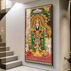 Lord Venkateswara With Lakshmi Ji Premium Acrylic Vertical Wall Art