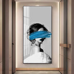 Blindfolded Fashion Premium Acrylic Vertical Wall Art