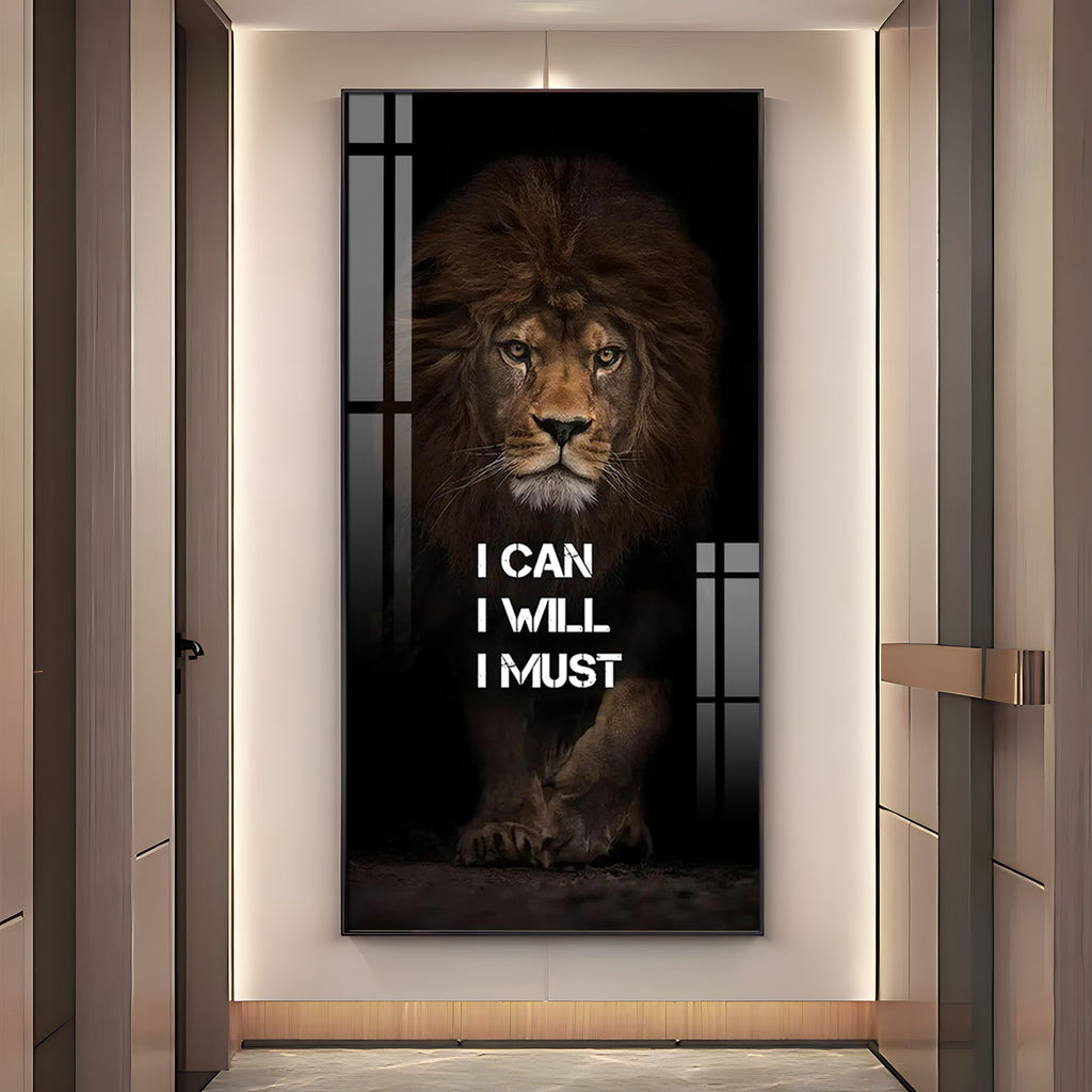 Be Like a Lion Premium Acrylic Vertical Wall Art