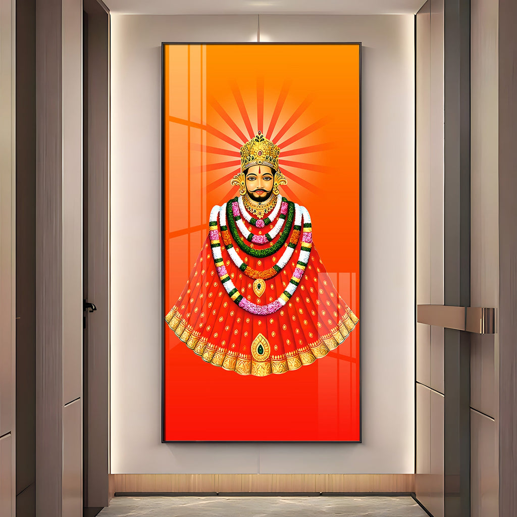 Khatu Shyam Ji Premium Acrylic Vertical Wall Art