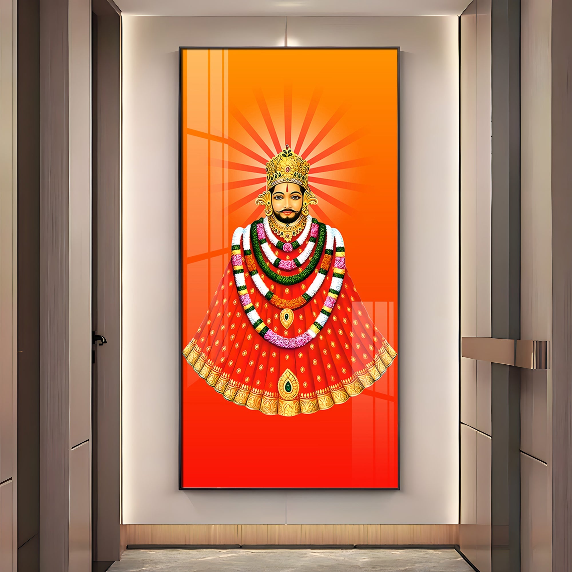 Khatu Shyam Ji Premium Acrylic Vertical Wall Art