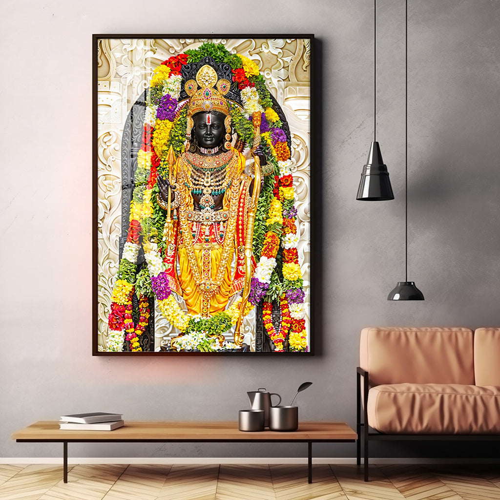 Shri Ram Janmbhoomi Portray Premium Vertical Wall Art