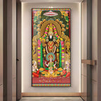 Lord Venkateswara With Lakshmi Ji Premium Acrylic Vertical Wall Art